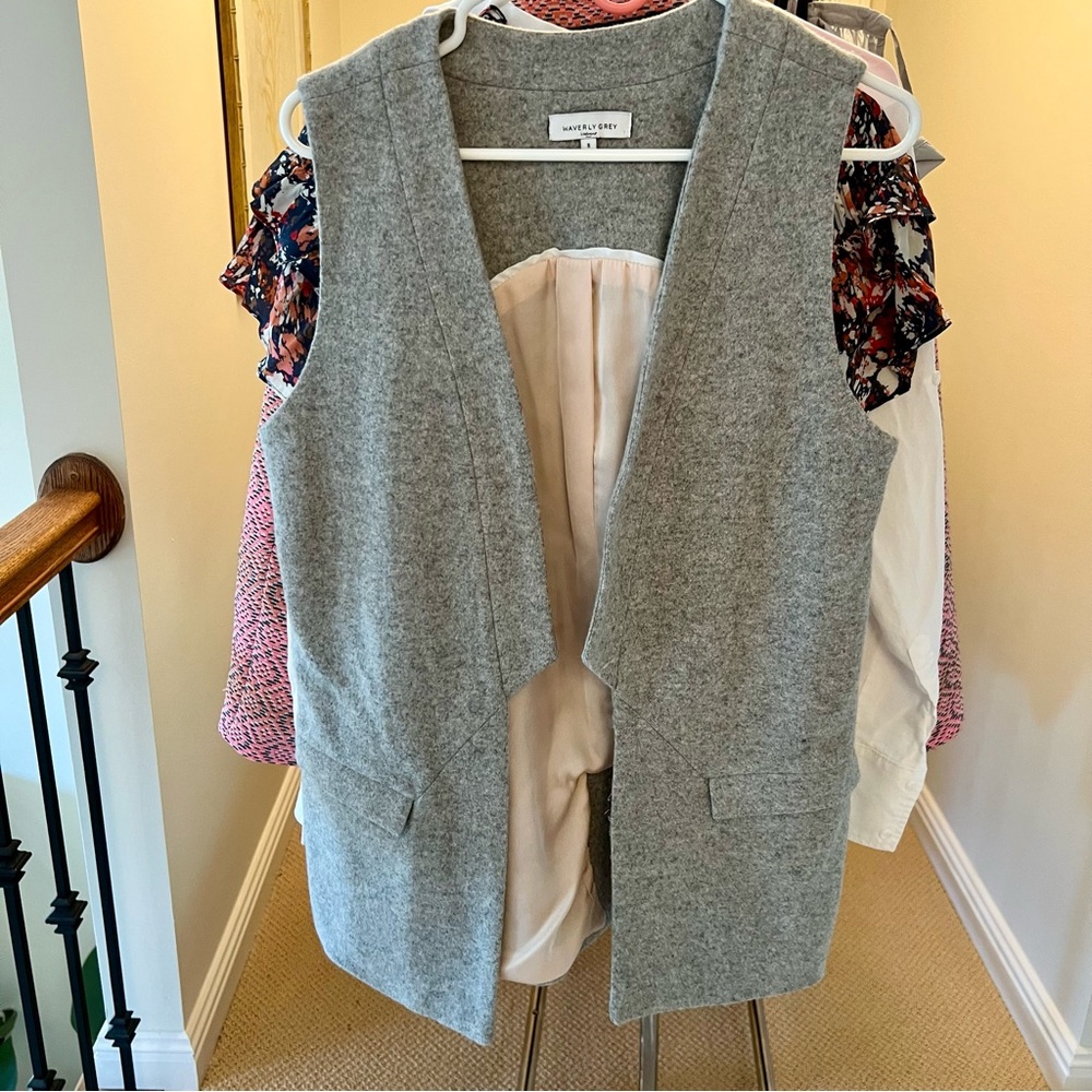 Waverly Grey wool blend vest